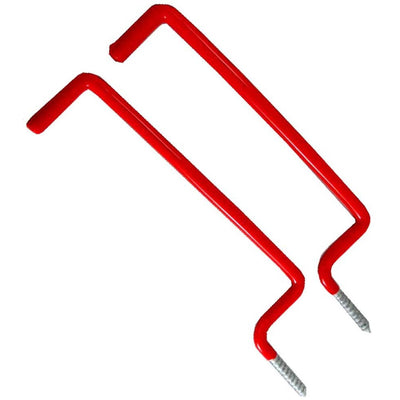 2 Piece Heavy Duty Storage Hooks - "L" Shaped - Vinyl Coating - WP-WP8-2L-YW - ToolUSA