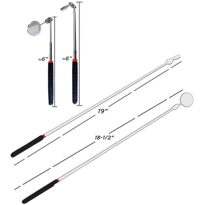 2 Piece Inspection Mirror and Pick-Up Magnet Set - EXT-18872 - ToolUSA