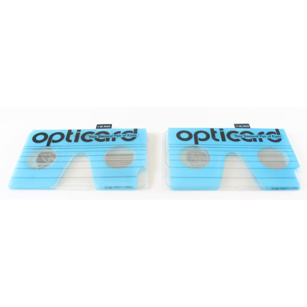 2 Piece Magnifier In Wallet Size For Reading +2.50 (Pack of: 2) - OPTICARD-250 - ToolUSA