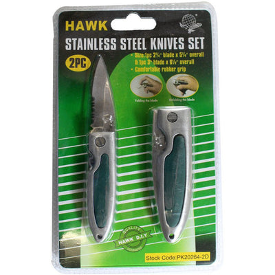 2 Piece Matching Stainless Steel Knife Set - PK-20261 - ToolUSA