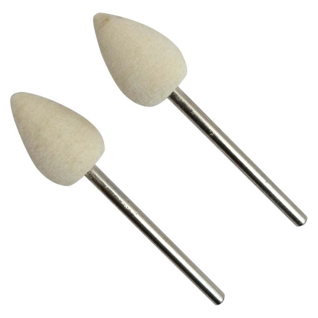 2 Piece Pointed Tip Felt Bobs Set with 3/32 Inch Shank (Pack of: 2) - TJ04-04325-Z02 - ToolUSA
