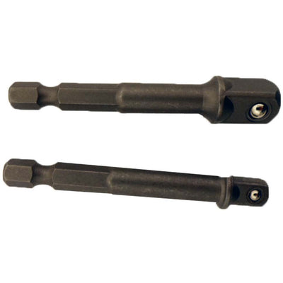 2 Piece Power Extension Bar Bit For Reaching Into Tight Spaces, 2.5" Long, 3/8" And 1/4" - PS-27603 - ToolUSA