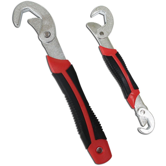 2 Piece Set Of Snap And Grip Wrenches That Automatically Adjust To Any Size Pipe, Nut, Or Bolt - TP2021-2-YX - ToolUSA