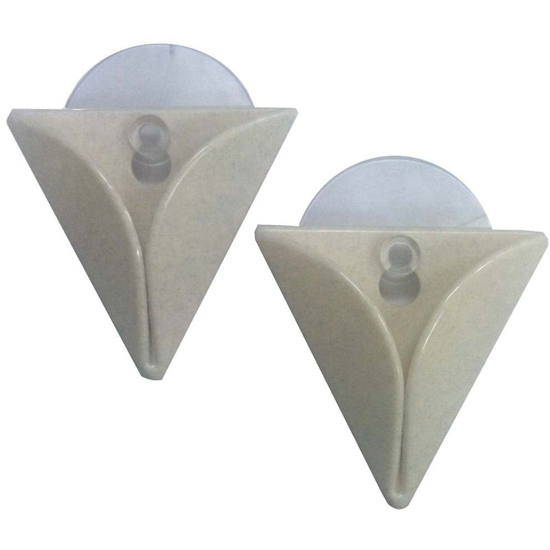 2 Piece Triangular Shaped Towel Holders with Suction Backs - H-41201 - ToolUSA