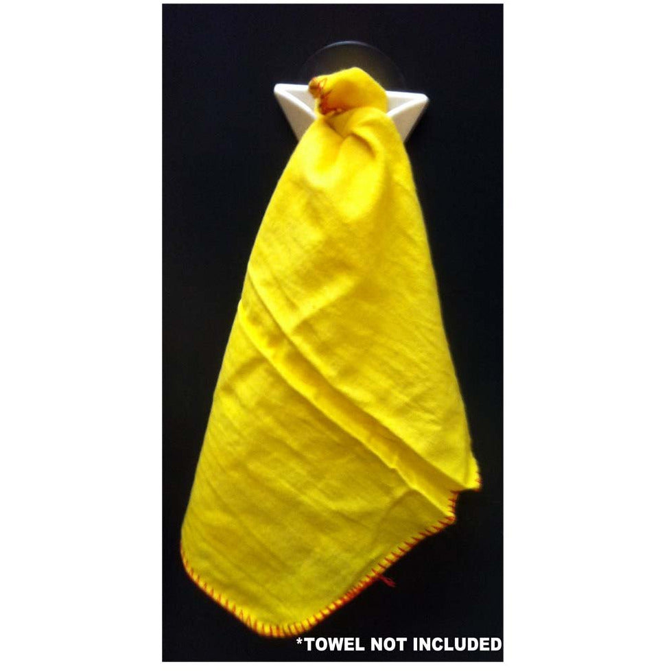 2 Piece Triangular Shaped Towel Holders with Suction Backs - H-41201 - ToolUSA
