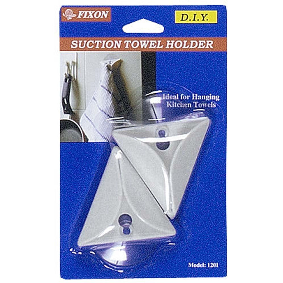 2 Piece Triangular Shaped Towel Holders with Suction Backs - H-41201 - ToolUSA