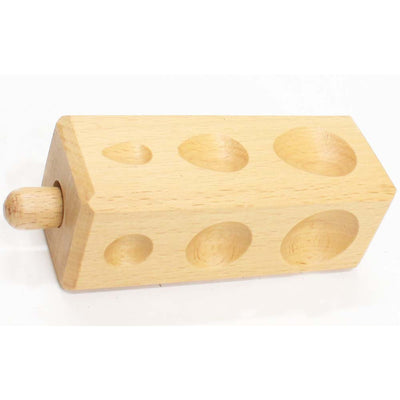 2 Piece Wooden Doming Block - Different Shapes - Wooden Shaping Punch - TJ-31782 - ToolUSA