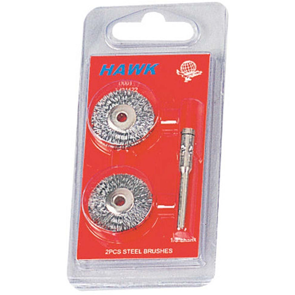 2 Steel Wire Wheels with 1/8 Inch Shank (Pack of: 2) - TJ04-04422-Z02 - ToolUSA