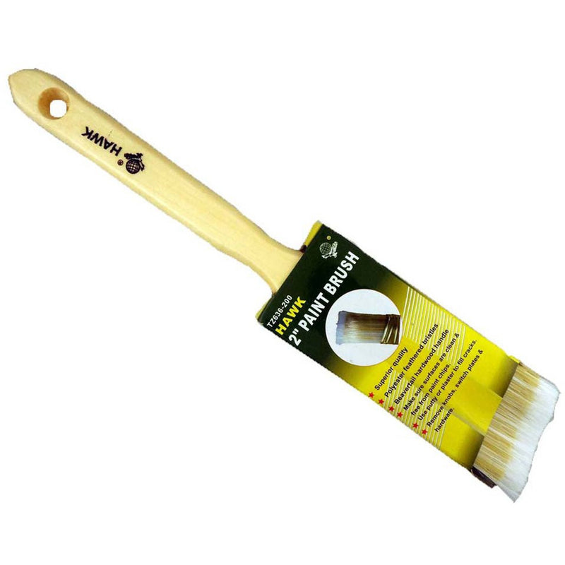 2" Wide Bristle Brush - For House Painting, Varnish or Lacquer (Pack of: 2) - TZ636-200-Z02 - ToolUSA