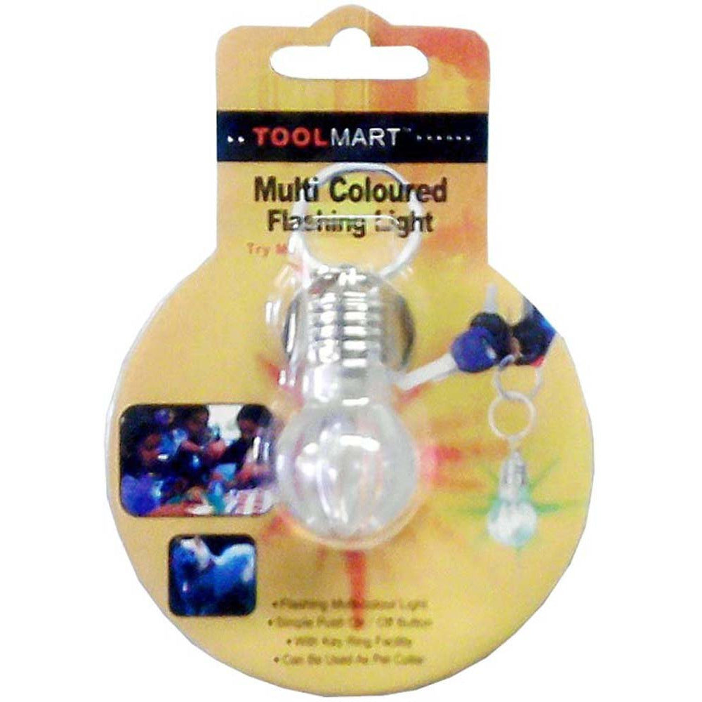 2" x 1" Multi-colored Flashing Light - 1" Diameter Key Ring - FL-27614-Z03 - ToolUSA