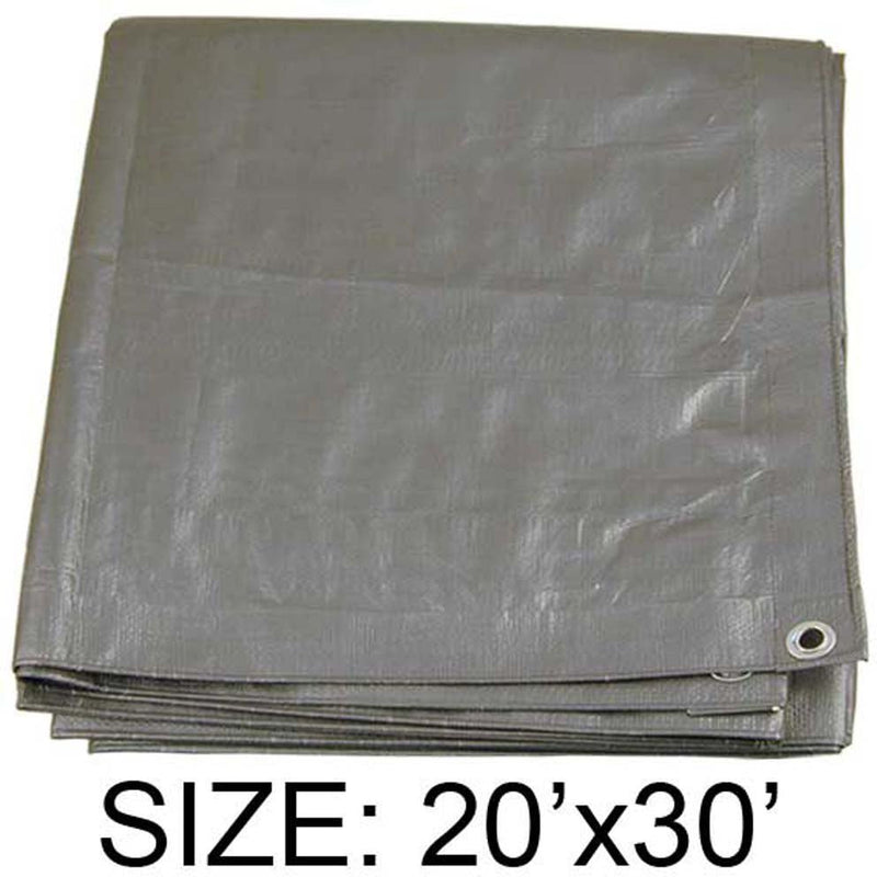 20 Feet x 30 Feet Multipurpose Silver - 9 Mil Laminated Pe Tarp - Waterproof, 165 Gsm - TS-52031 - ToolUSA