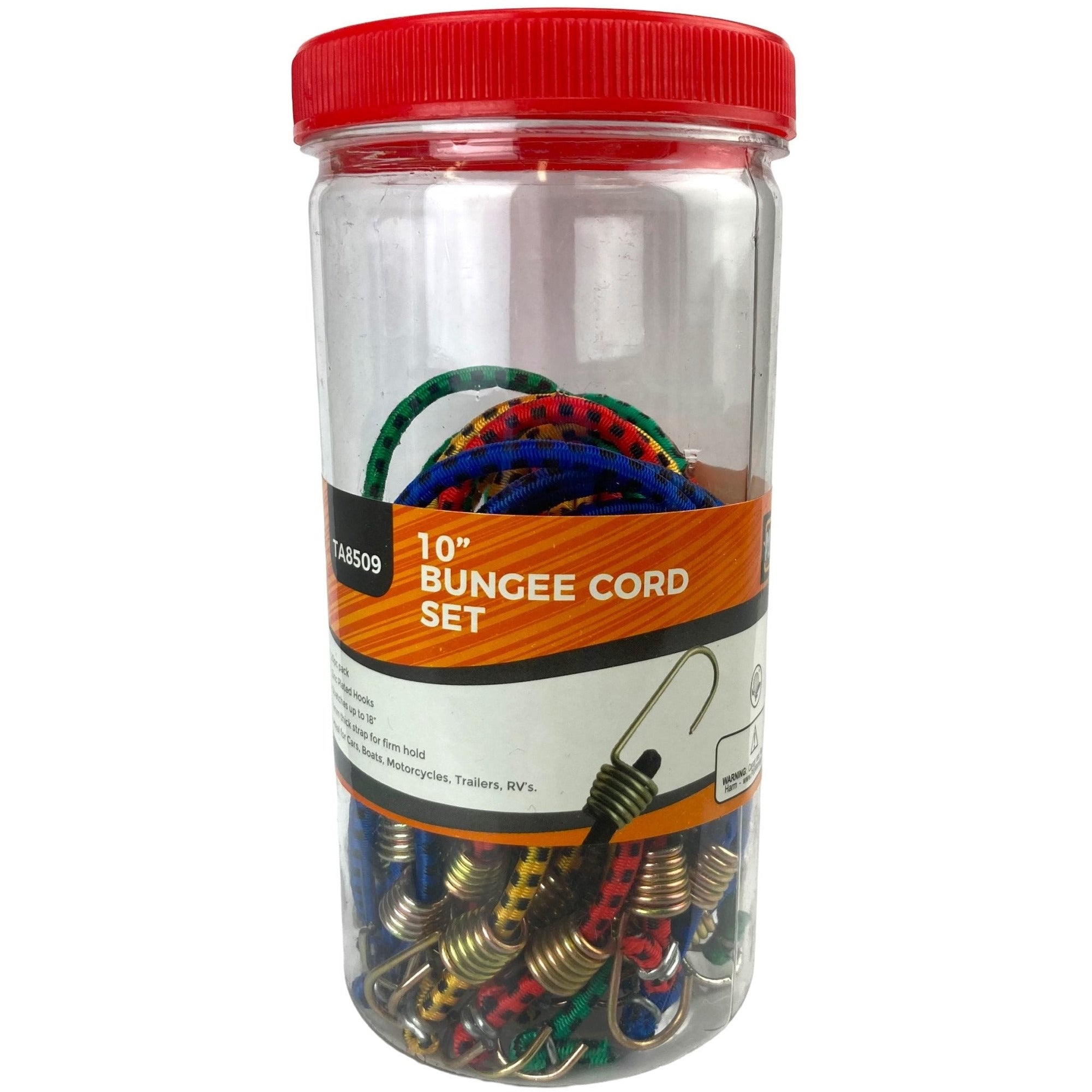 Confezione Da 4 Corde Elastiche Da 40 Pollici Con Ganci, Cinghie Elastiche Rosse Per Campeggio, Bici, Carro Pieghevole, Baule, Ecc. | Leroy Merlin