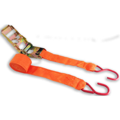 20' X 2" Ratchet Tie Down Set With Steel Hooks And Quick Release Steel Buckle - TA-07920 - ToolUSA