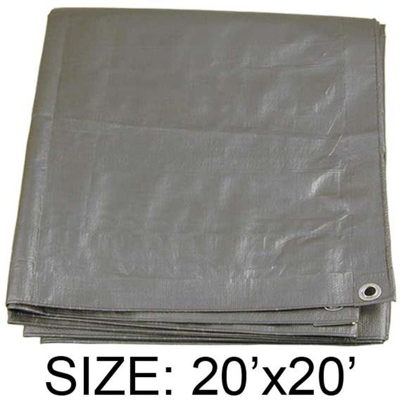 20x20 Foot Multipurpose Silver Tarp, 165 GSM - TS-52021 - ToolUSA