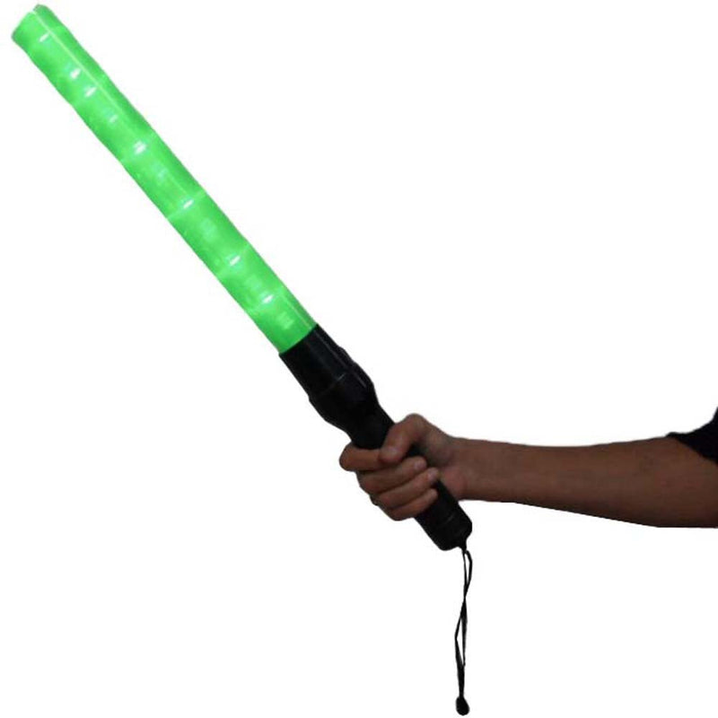 21.5" Long Signal Light Baton In Green With 2 Lighting Modes: Steady And Flashing - FL611-GR - ToolUSA