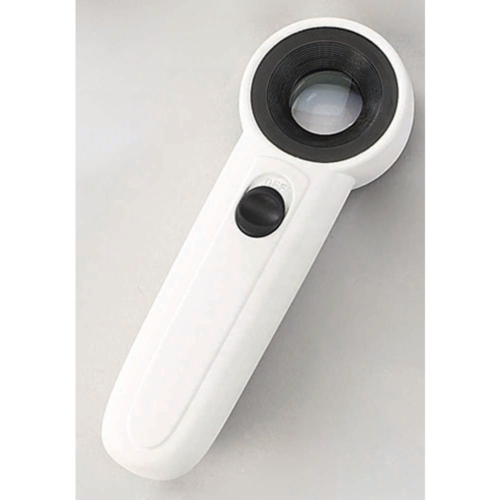 21MM Diamter Lens, 40X Power, Handheld, LED Illuminated Magnifier With Ergonomic Handle - CR-00844 - ToolUSA