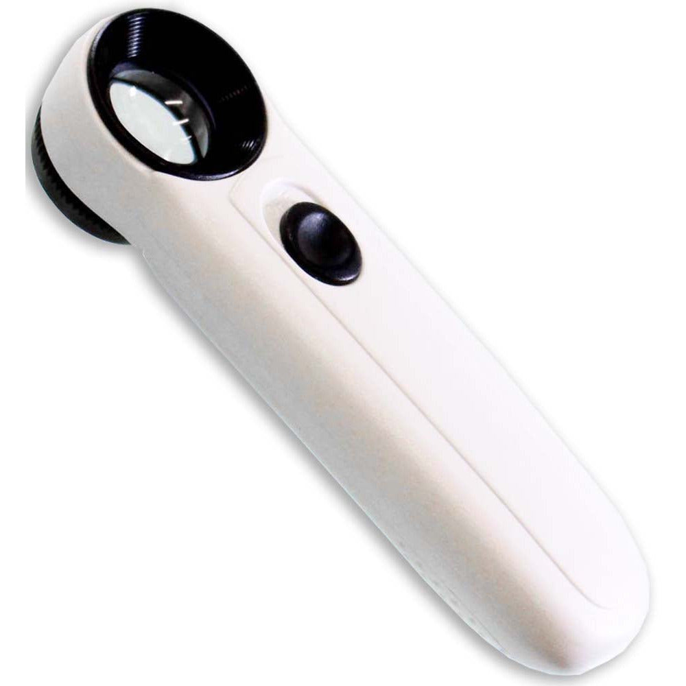21MM Diamter Lens, 40X Power, Handheld, LED Illuminated Magnifier With Ergonomic Handle - CR-00844 - ToolUSA