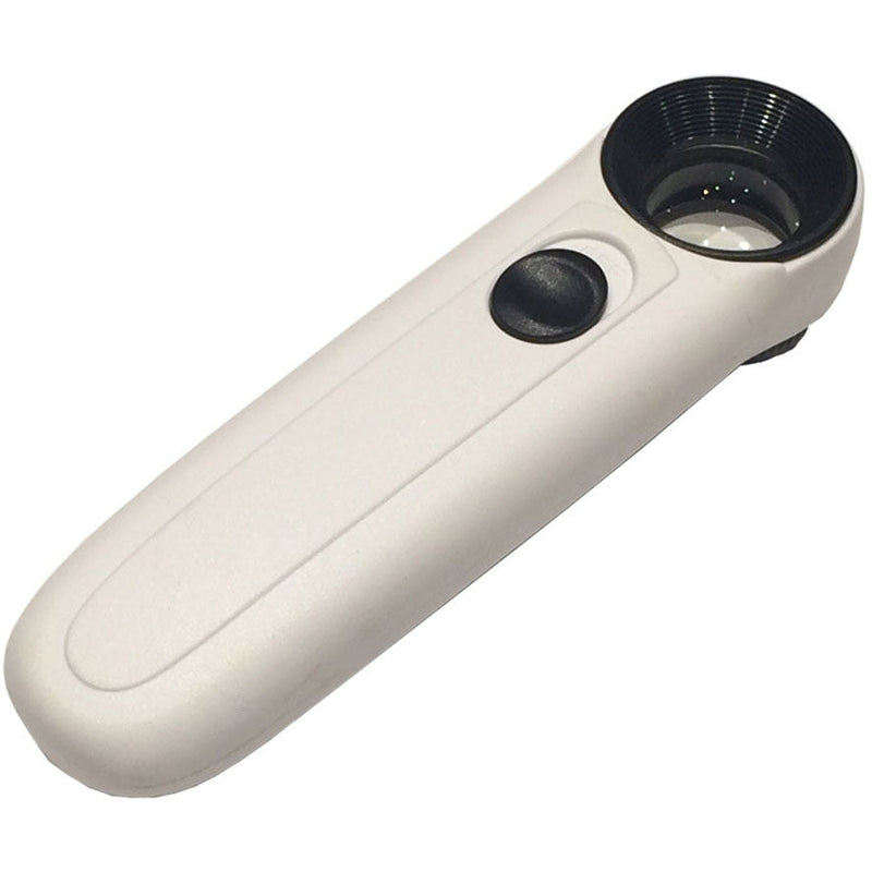 21MM Diamter Lens, 40X Power, Handheld, LED Illuminated Magnifier With Ergonomic Handle - CR-00844 - ToolUSA