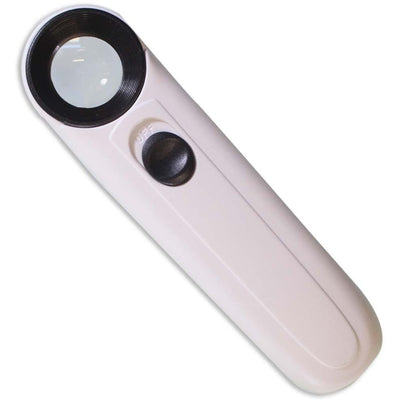 21MM Diamter Lens, 40X Power, Handheld, LED Illuminated Magnifier With Ergonomic Handle - CR-00844 - ToolUSA