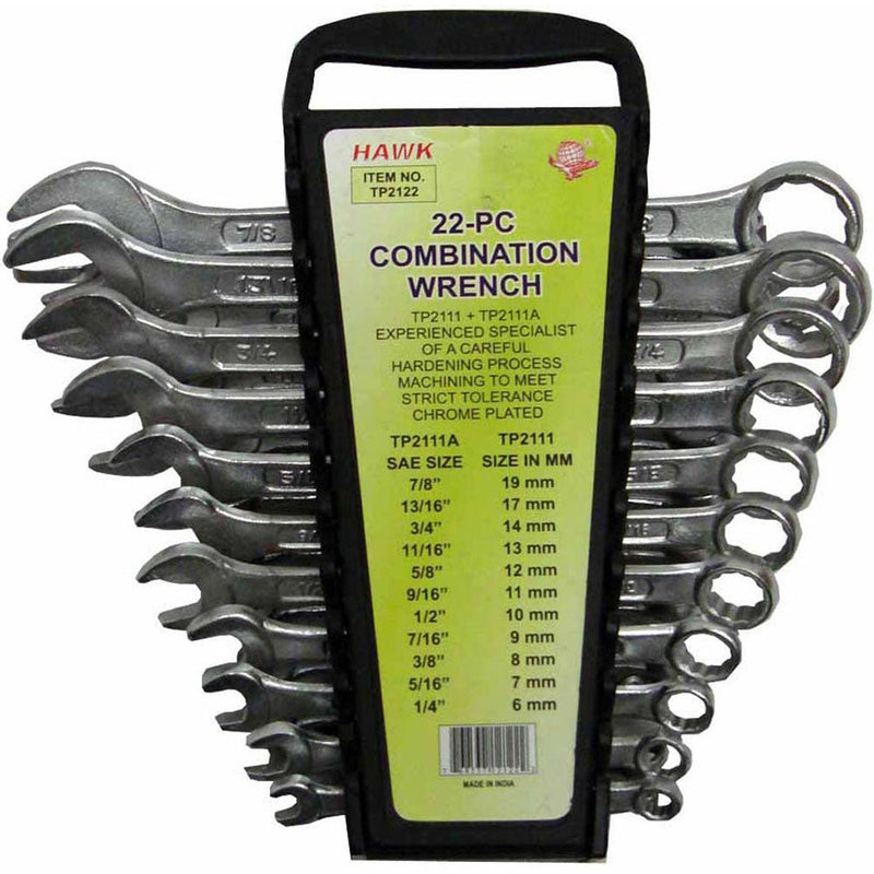 22 Piece Combination Wrench Set - TP-02122 - ToolUSA