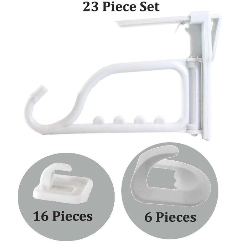 22 Small & Large Super Adhesive Wall Hooks & One Expandable Over-door Hook - KIT-HANGERS - ToolUSA