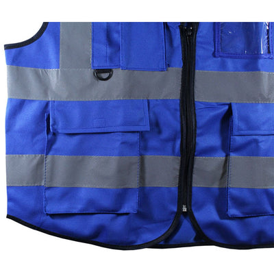 22 X 25-1/2 Inch Royal Blue Safety Vest With 2 Inch Reflective Stripes - SW15-BUX - ToolUSA