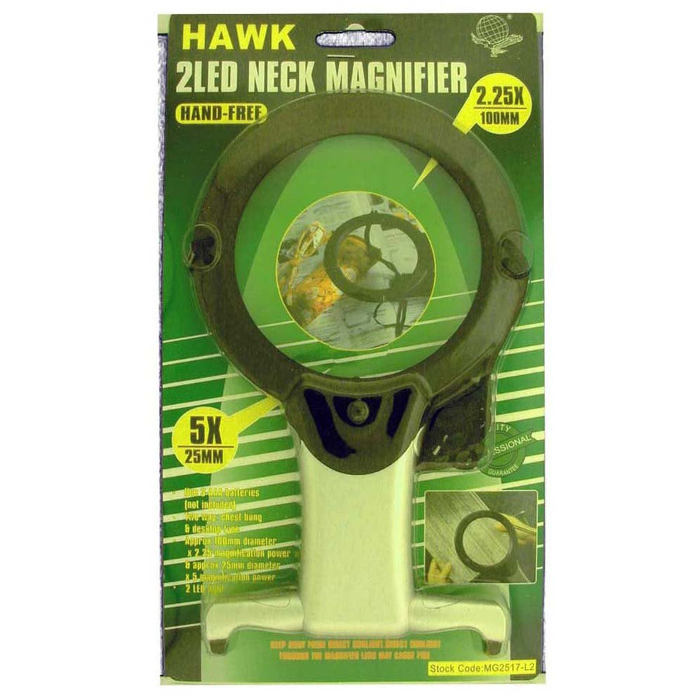 2.25X and 5X Power Illuminated Neck-Held Round Magnifier - CR-25171 - ToolUSA