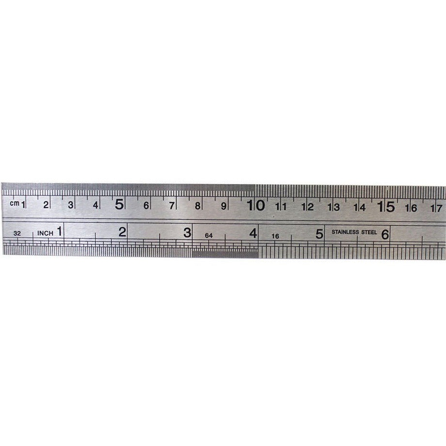 24" (600mm) SAE/METRIC STAINLESS STEEL RULER - TM-10240 - ToolUSA