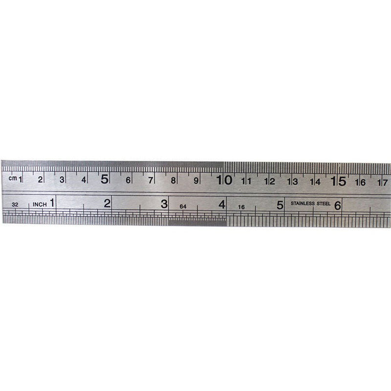24" (600mm) SAE/METRIC STAINLESS STEEL RULER - TM-10240 - ToolUSA