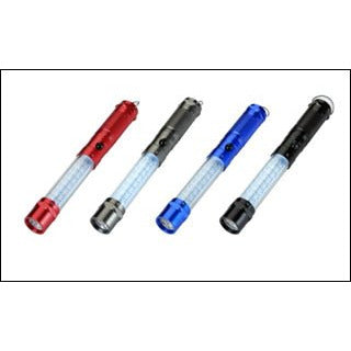 24 + 9 Led Baton Style Worklight, Flashlight & Red Warning Light - FL-92205-YK - ToolUSA