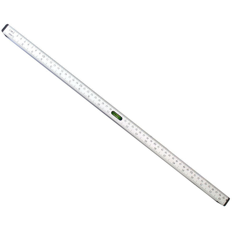 24 Inch Aluminum Level - 3 Curved Center Bubble Glass Vials - TZ-07224 - ToolUSA