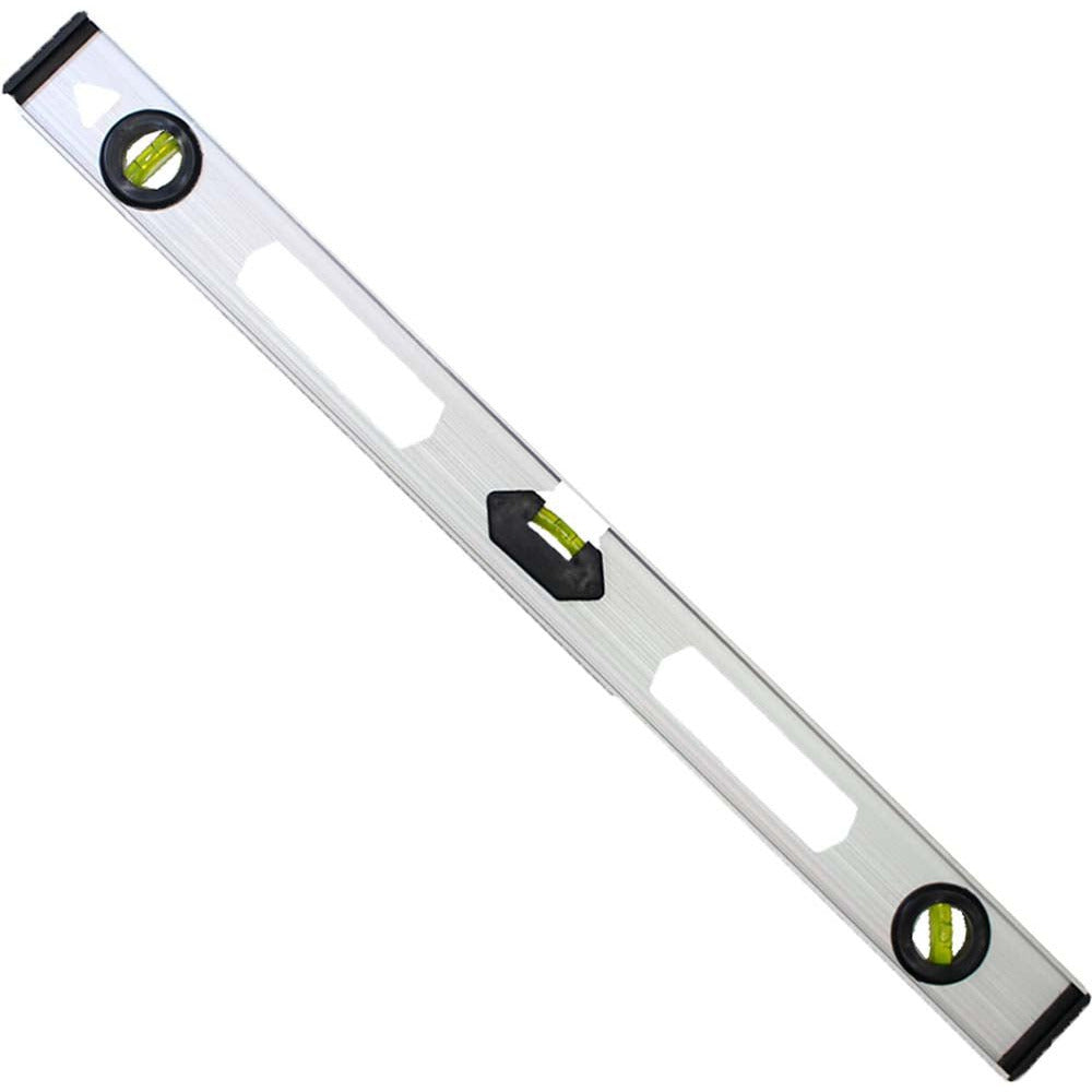 24 Inch Aluminum Level - 3 Curved Center Bubble Glass Vials - TZ-07224 - ToolUSA
