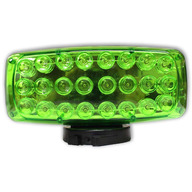 24 LED Steady/Flashing Green Light with Magnetic Base - 7" x 3" - SF-09802 - ToolUSA