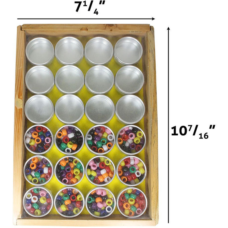 24 Pc. Aluminum Container/Jars - 1-1/2" Diameter - TJ05-41612 - ToolUSA