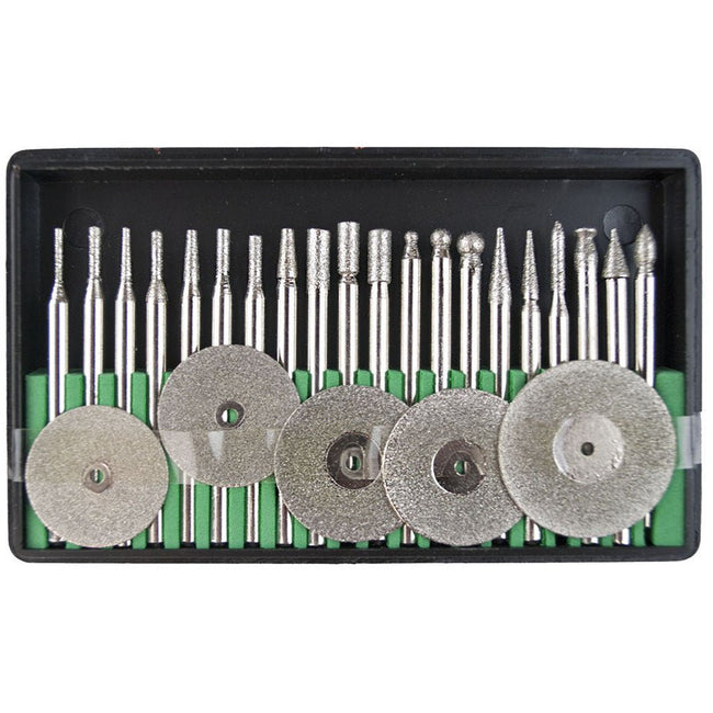 25 Pc. Diamond Polishing Set - 1/8" Shank - TJ01-06525 - ToolUSA