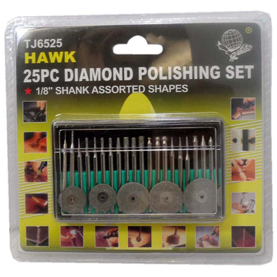 25 Pc. Diamond Polishing Set - 1/8" Shank - TJ01-06525 - ToolUSA