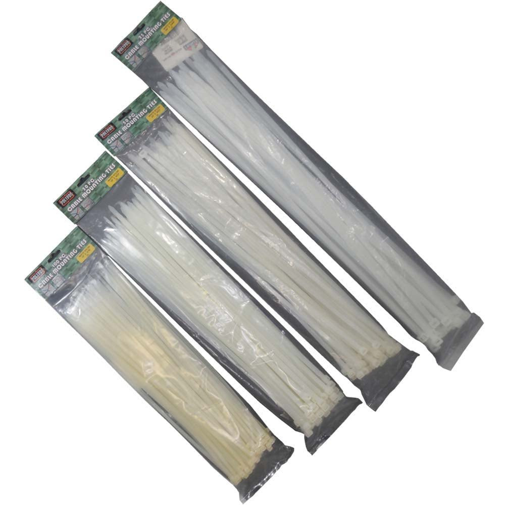 25 PIECE BAG OF CABLE MOUNTING TIES - TZ8636W-25 - ToolUSA