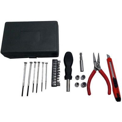 25 Piece Home Tool Set With Cutter, Pliers, Precision Screwdrivers, Multi-bit Screwdriver & More - LH-28849 - ToolUSA