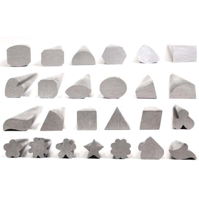 25 Piece Metal Shape Stamping Set with Zipper Case - TJ-44446 - ToolUSA