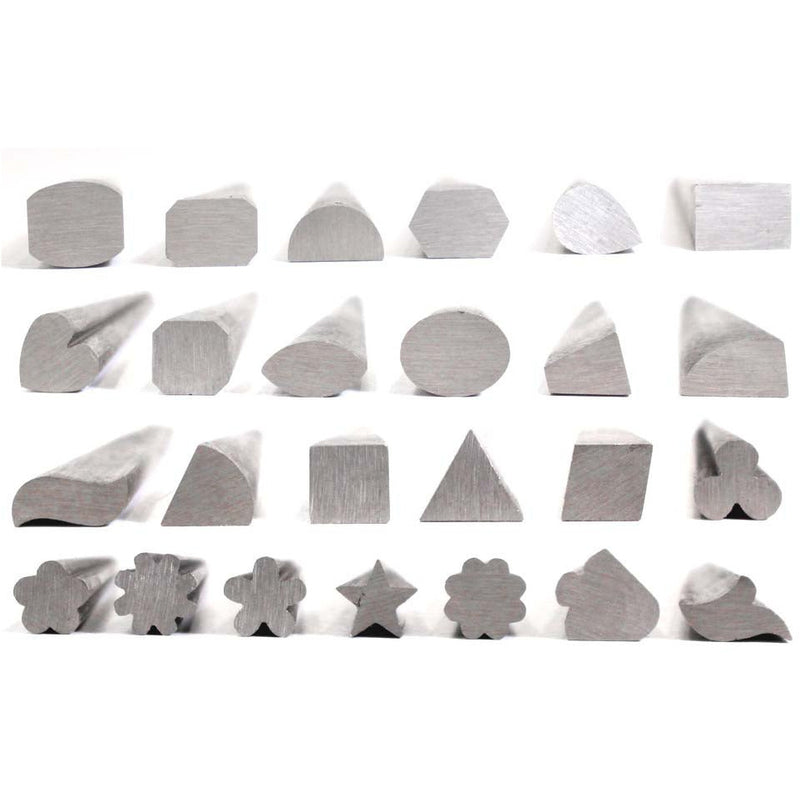 25 Piece Metal Shape Stamping Set with Zipper Case - TJ-44446 - ToolUSA