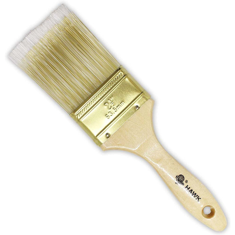 2.5" Wide Bristle Brush, for House Painting, Varnish or Lacquer (Pack of: 2) - TZ63-28437-Z02 - ToolUSA
