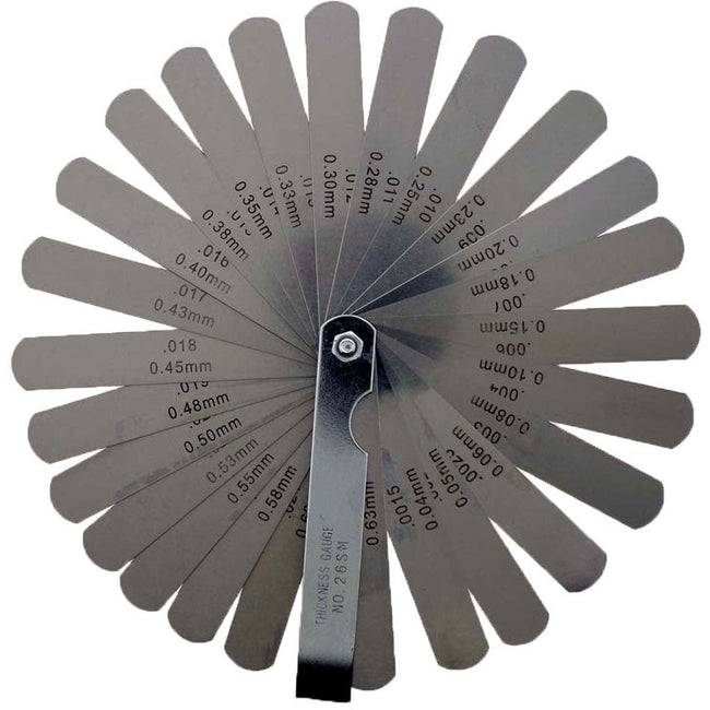 26 BLADE FEELER GAUGE FOR ENGINEERING - TM-18000 - ToolUSA