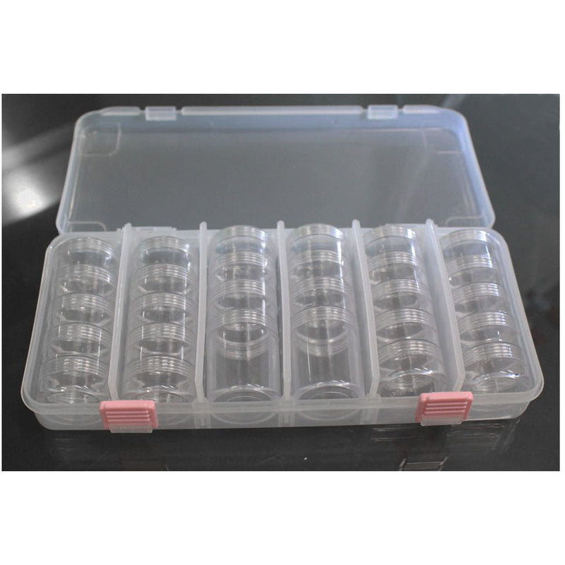 28 Mini Stackable Containers in See-Through Plastic Case - TJ05-86281 - ToolUSA
