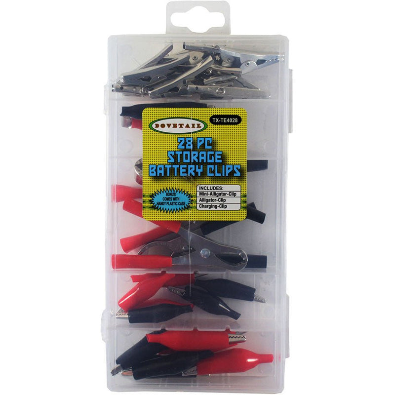 28 Pc. Battery/Alligator Clips - TX-TE4028 - ToolUSA