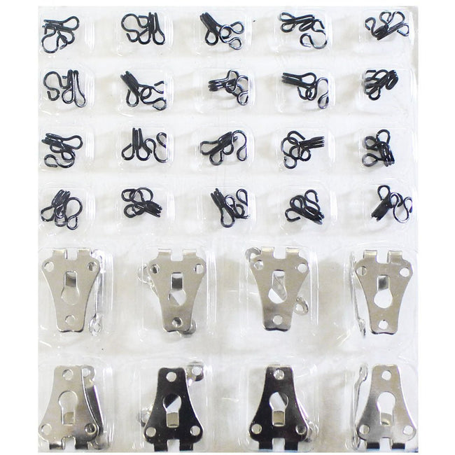 28 Sets of Hook & Eye Closures For Seamstress Or Tailor - TZ-TZ45-HOOK-YW - ToolUSA