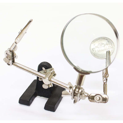 2X Power Adjustable Helping Hand Magnifier - MG-08945 - ToolUSA