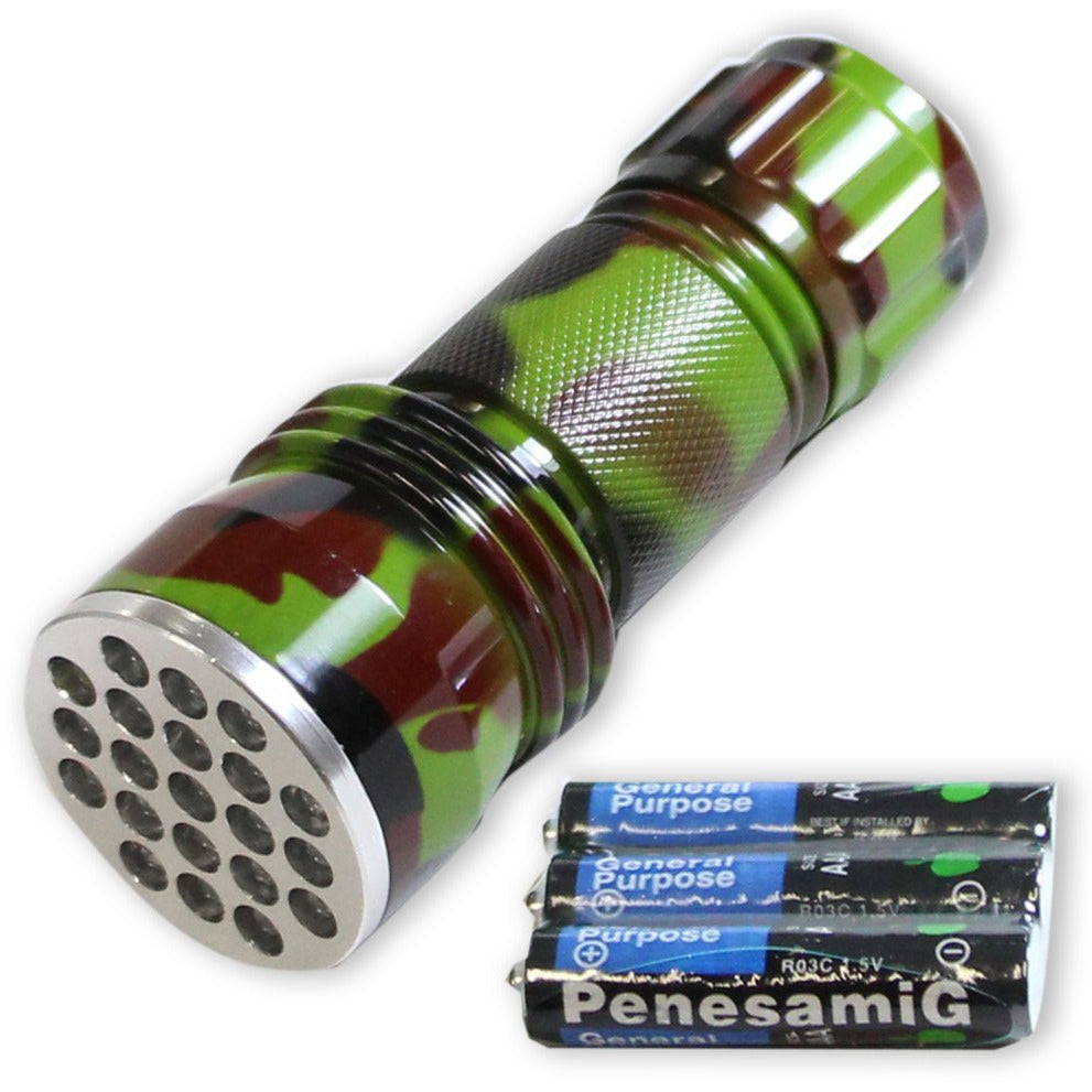 3-3/4 inch 21 LED Camouflage Flashlight - Batteries Included - FL-54686 - ToolUSA