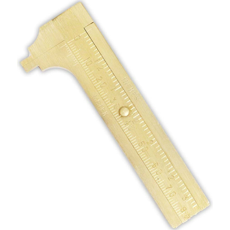 3" - 80mm Brass Mini Pocket Caliper - TM-50093 - ToolUSA