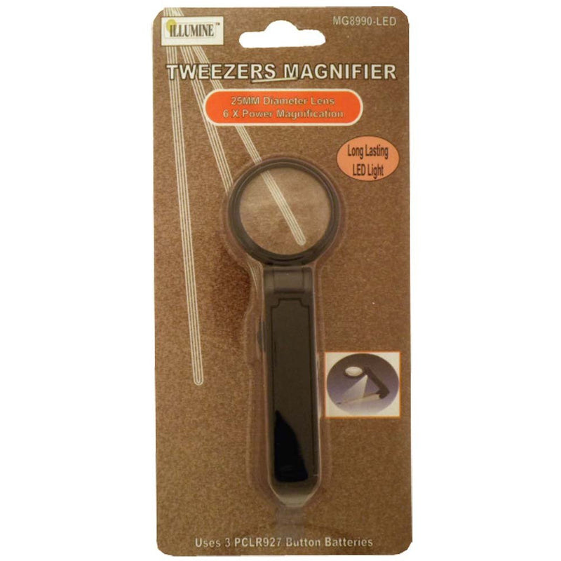 3-in-1 Magnifier Tweezers with LED Light - CR-91117 - ToolUSA