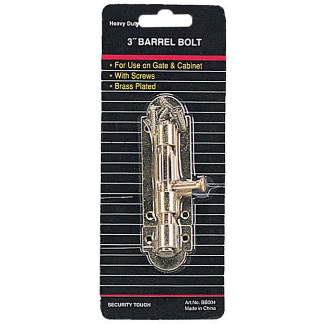 3 Inch Barrel Bolt with Screws (Pack of: 2) - HW-12030-Z02 - ToolUSA